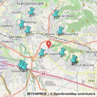 Mappa Via Enrico Toti, 24060 Brusaporto BG, Italia (2.45333)