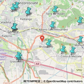 Mappa Via Enrico Toti, 24060 Brusaporto BG, Italia (3.08563)