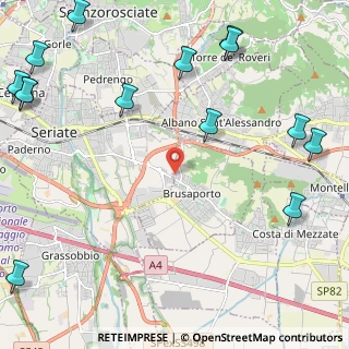 Mappa Via Enrico Toti, 24060 Brusaporto BG, Italia (3.33)