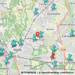 Mappa Via Bellini Vincenzo, 22066 Mariano Comense CO, Italia (3.25765)