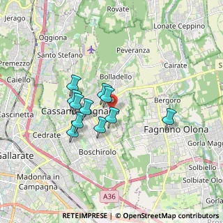 Mappa Via Rovigo, 21050 Cairate VA, Italia (1.30909)