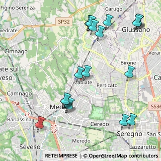 Mappa 22060 Cabiate CO, Italia (2.4995)