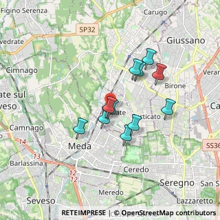 Mappa 22060 Cabiate CO, Italia (1.38727)