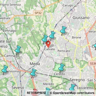 Mappa 22060 Cabiate CO, Italia (3.41429)