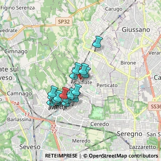 Mappa 22060 Cabiate CO, Italia (1.41824)
