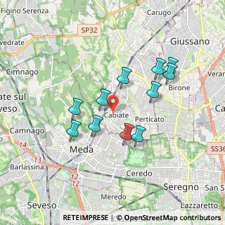 Mappa 22060 Cabiate CO, Italia (1.56909)
