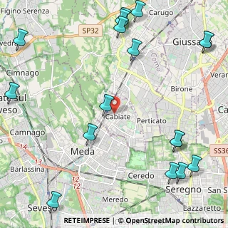Mappa 22060 Cabiate CO, Italia (3.13588)