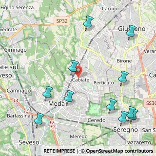 Mappa 22060 Cabiate CO, Italia (2.71545)