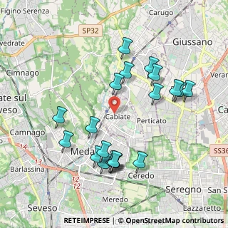 Mappa 22060 Cabiate CO, Italia (1.9955)