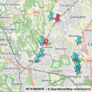 Mappa 22060 Cabiate CO, Italia (2.55636)