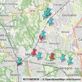 Mappa 22060 Cabiate CO, Italia (2.48308)