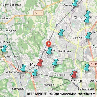 Mappa 22060 Cabiate CO, Italia (3.03643)