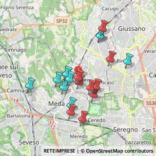 Mappa 22060 Cabiate CO, Italia (1.68889)