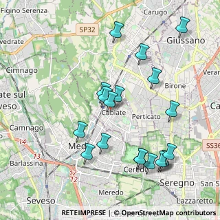 Mappa 22060 Cabiate CO, Italia (2.10789)