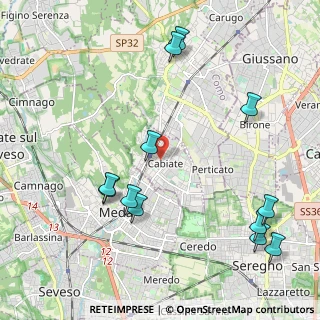 Mappa 22060 Cabiate CO, Italia (2.49333)