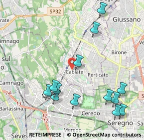 Mappa 22060 Cabiate CO, Italia (2.38385)