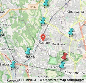 Mappa 22060 Cabiate CO, Italia (3.38917)