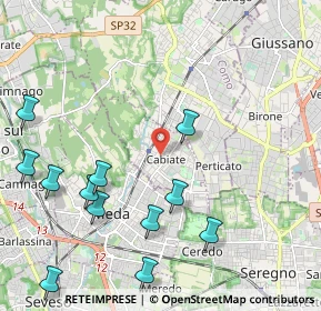 Mappa 22060 Cabiate CO, Italia (2.55583)
