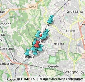 Mappa 22060 Cabiate CO, Italia (1.07214)