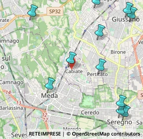 Mappa 22060 Cabiate CO, Italia (2.85818)