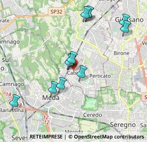 Mappa 22060 Cabiate CO, Italia (1.91833)