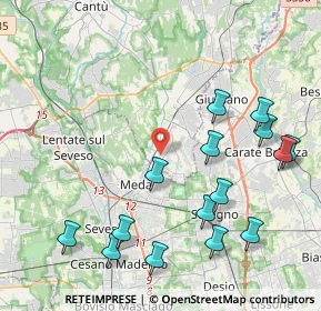 Mappa 22060 Cabiate CO, Italia (4.774)