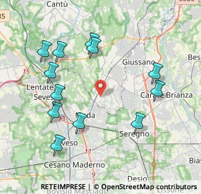 Mappa 22060 Cabiate CO, Italia (4.13167)