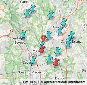 Mappa 22060 Cabiate CO, Italia (3.75813)