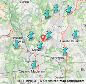 Mappa 22060 Cabiate CO, Italia (4.12455)