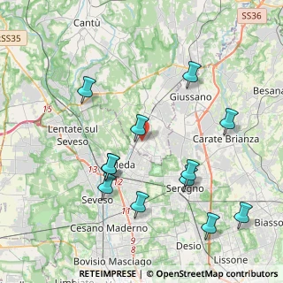 Mappa 22060 Cabiate CO, Italia (4.36083)