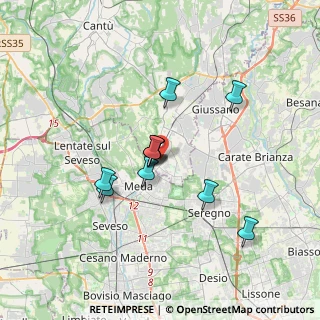Mappa 22060 Cabiate CO, Italia (2.70273)