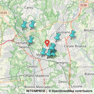 Mappa 22060 Cabiate CO, Italia (2.76818)