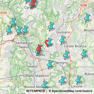 Mappa 22060 Cabiate CO, Italia (5.725)