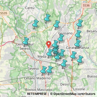 Mappa 22060 Cabiate CO, Italia (3.71789)