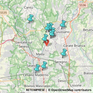 Mappa 22060 Cabiate CO, Italia (3.10545)