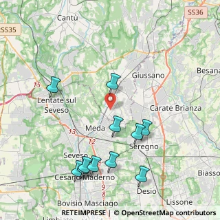 Mappa 22060 Cabiate CO, Italia (4.50636)