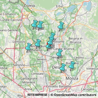 Mappa 22060 Cabiate CO, Italia (5.81091)