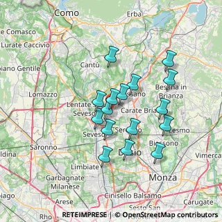 Mappa 22060 Cabiate CO, Italia (5.84813)