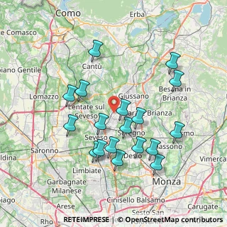 Mappa 22060 Cabiate CO, Italia (7.33778)