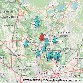 Mappa 22060 Cabiate CO, Italia (6.76929)