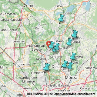 Mappa 22060 Cabiate CO, Italia (7.32667)