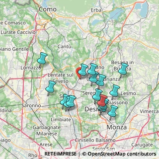 Mappa 22060 Cabiate CO, Italia (6.81125)