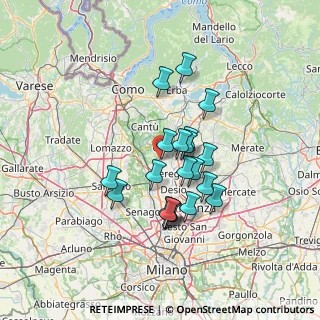 Mappa 22060 Cabiate CO, Italia (11.0095)