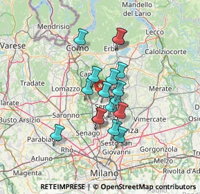 Mappa 22060 Cabiate CO, Italia (9.86353)