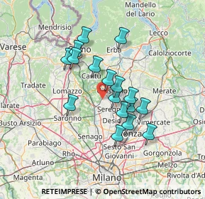 Mappa 22060 Cabiate CO, Italia (11.10118)