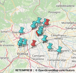 Mappa Via S. Lucia, 35013 Cittadella PD, Italia (10.09176)