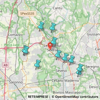 Mappa Via Mario Riva, 20823 Lentate sul Seveso MB, Italia (3.91818)