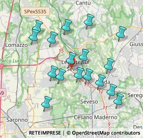 Mappa Via Mario Riva, 20823 Lentate sul Seveso MB, Italia (3.69706)