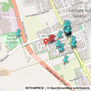 Mappa Via Mario Riva, 20823 Lentate sul Seveso MB, Italia (0.25862)
