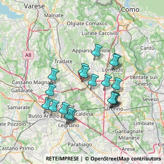 Mappa Via Sant'Alessandro Martire, 22076 Mozzate CO, Italia (6.887)